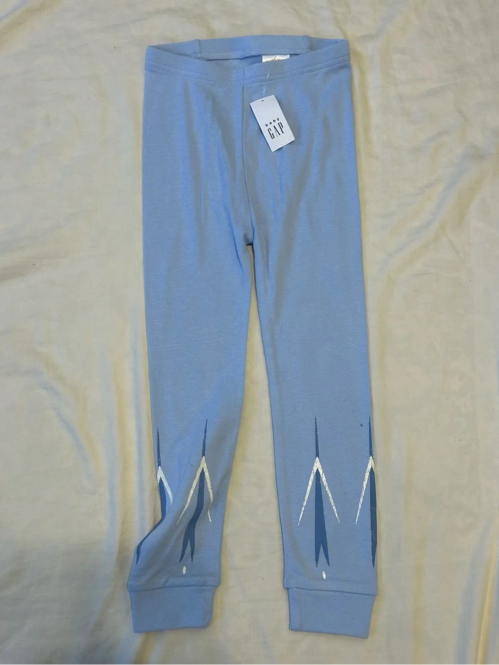 BabyGap Disney Frozen Princess Pajama 4 Year Blue Organic Cotton PJ Set Baby Gap